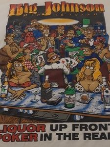 Big johnson bar and casino t shirt Clearance